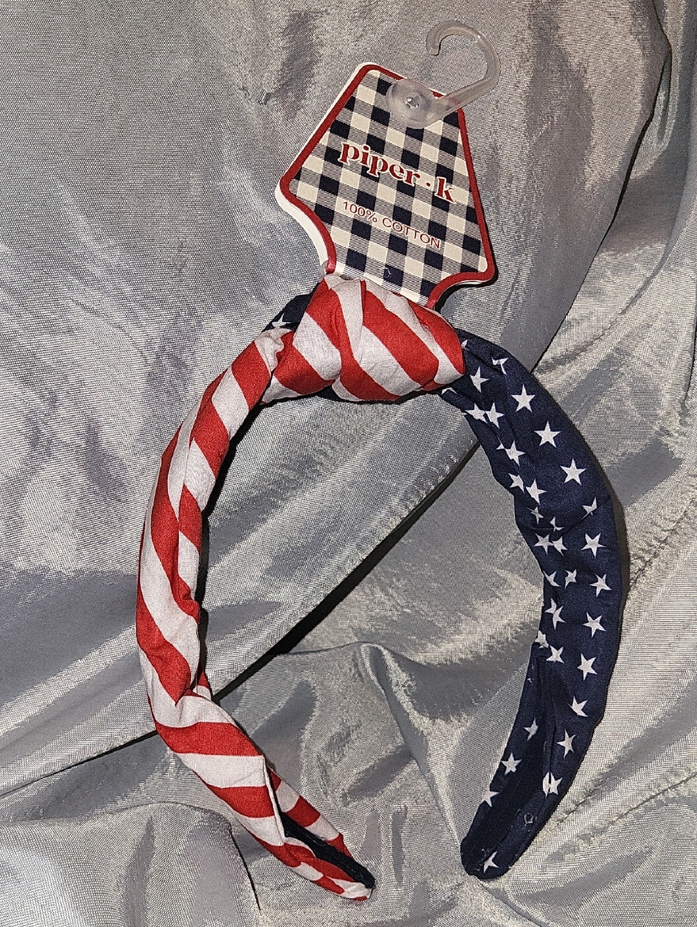 Piper K Patriotic Knot Headband - Red, White & Blue Stars La